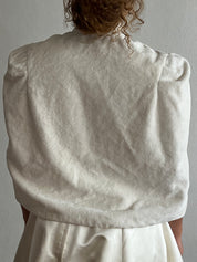 60s Faux Fur Shrug with Bow Hardware