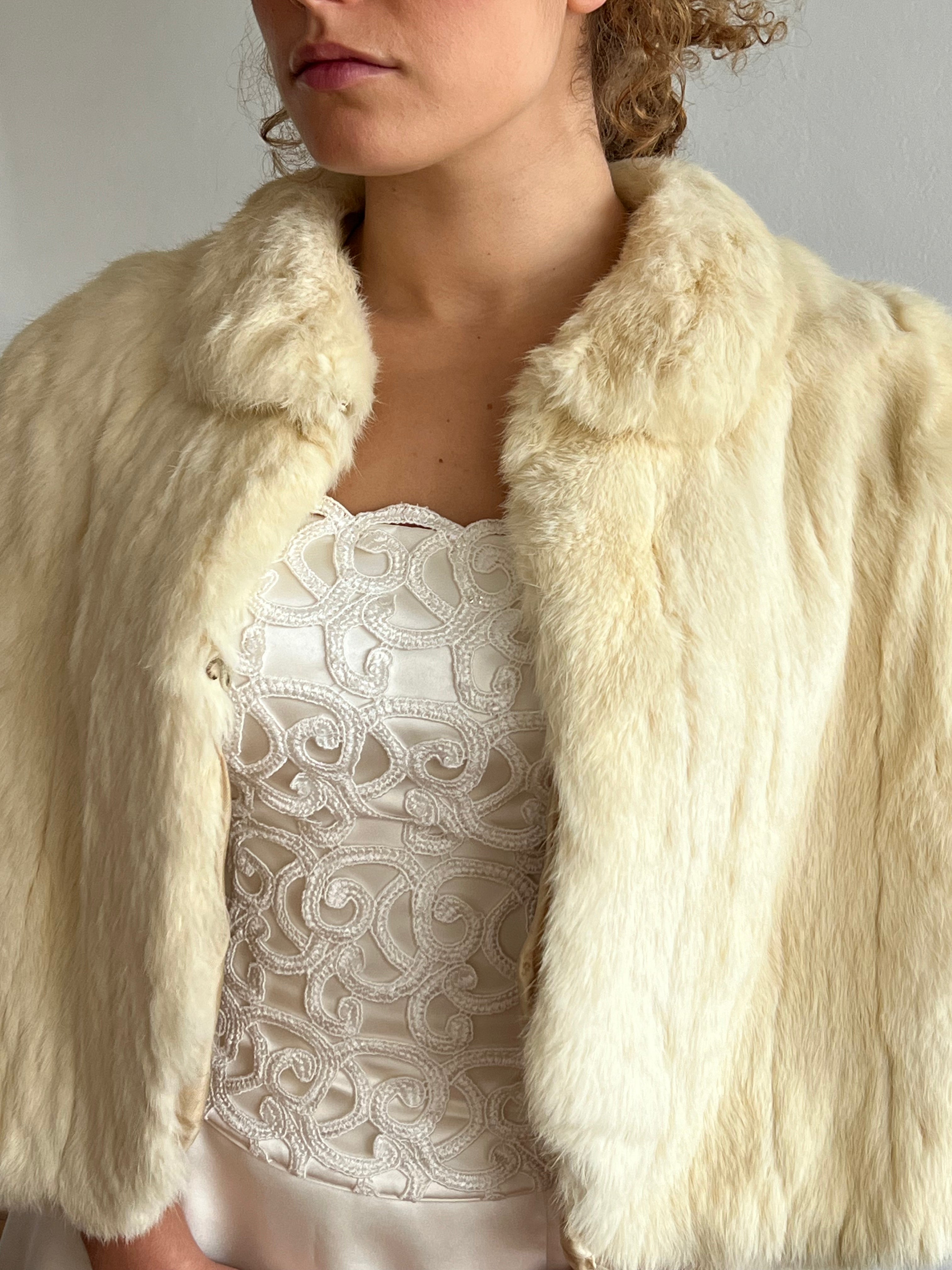 50s Real Fur Shrug