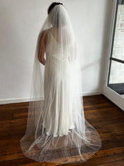 90s Floor Length Double-tiered Veil