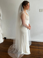 90s Floor Length Double-tiered Veil