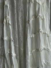40s Lace and Cotton Ruffle Panel Dress