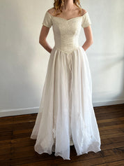 90s Lace Bodice Organza Skirt dress