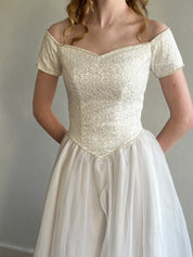 90s Lace Bodice Organza Skirt dress