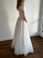 90s Lace Bodice Organza Skirt dress