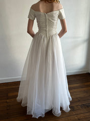 90s Lace Bodice Organza Skirt dress