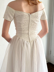 90s Lace Bodice Organza Skirt dress