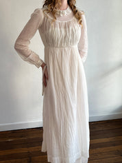40s Cotton Peter Pan Collar Dress With Matching Purse
