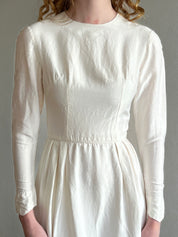 60s Raw Silk satin Appliqué Dress