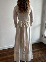 60s Raw Silk satin Appliqué Dress