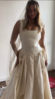 90s Helen English Organza Corset Top