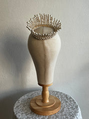 40s Wax Pearl Fringe Crown