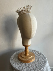 40s Wax Pearl Fringe Crown