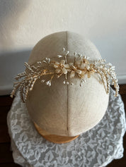 40s Wax Flower and Pearl Headband