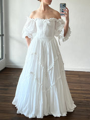 80s Vintage Laura Ashley Cotton Wedding Dress