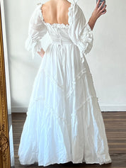 80s Vintage Laura Ashley Cotton Wedding Dress