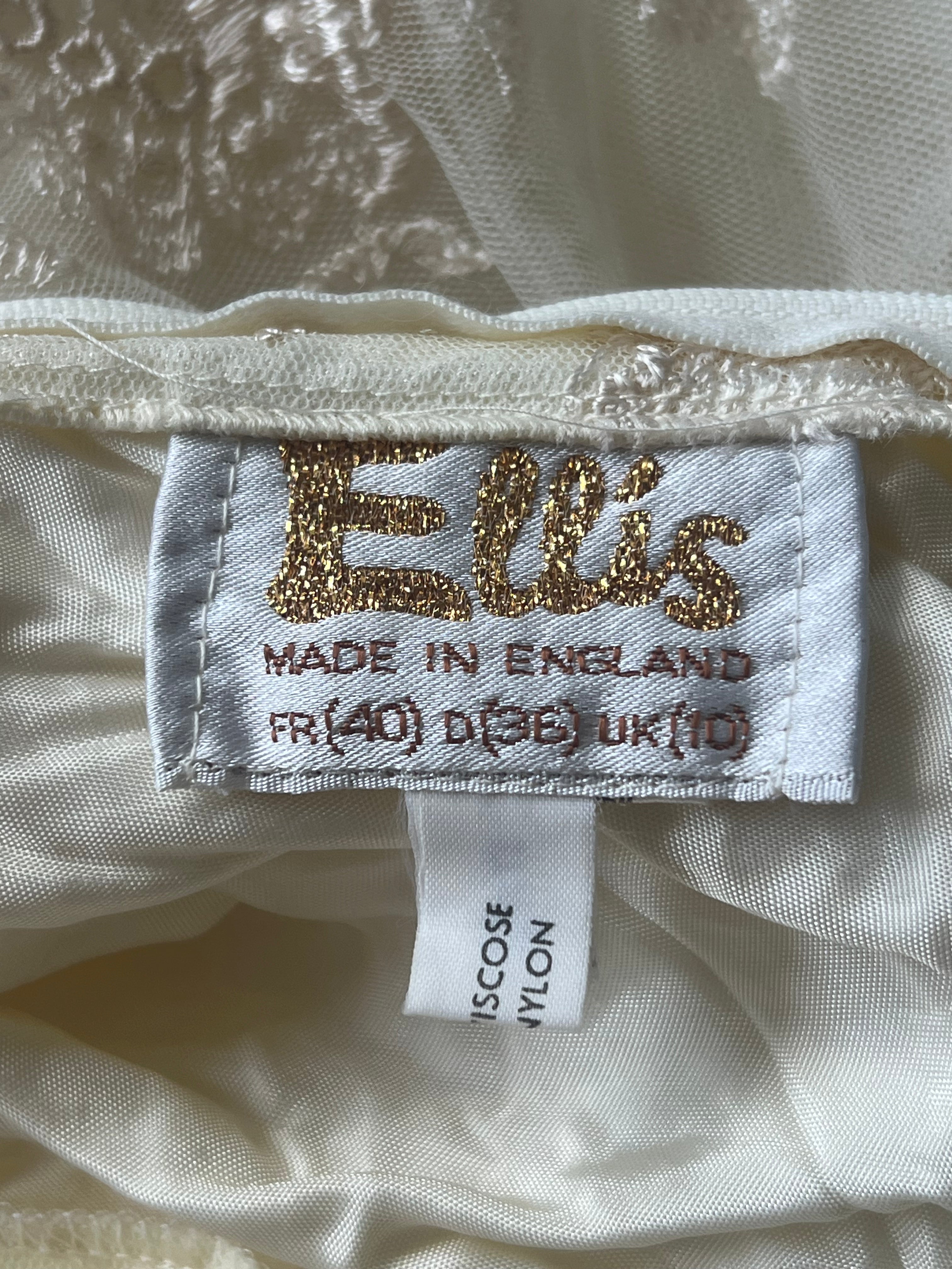 70s Tiered Embroidered Mock Neckline Midi
