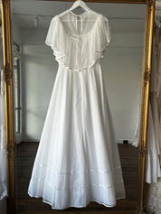 70s Polka Dot Satin Tier Dress
