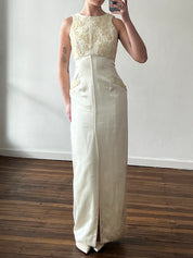 Dead-stock 90s Beaded Empire Column Dress
