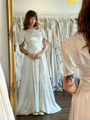 20s Liquid Silk Inverted Basque Waist Dress