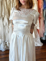 20s Liquid Silk Inverted Basque Waist Dress