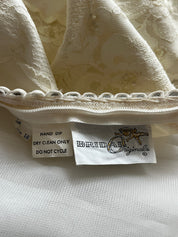 1973 Lace Detail Empire Dress with Detachable Train