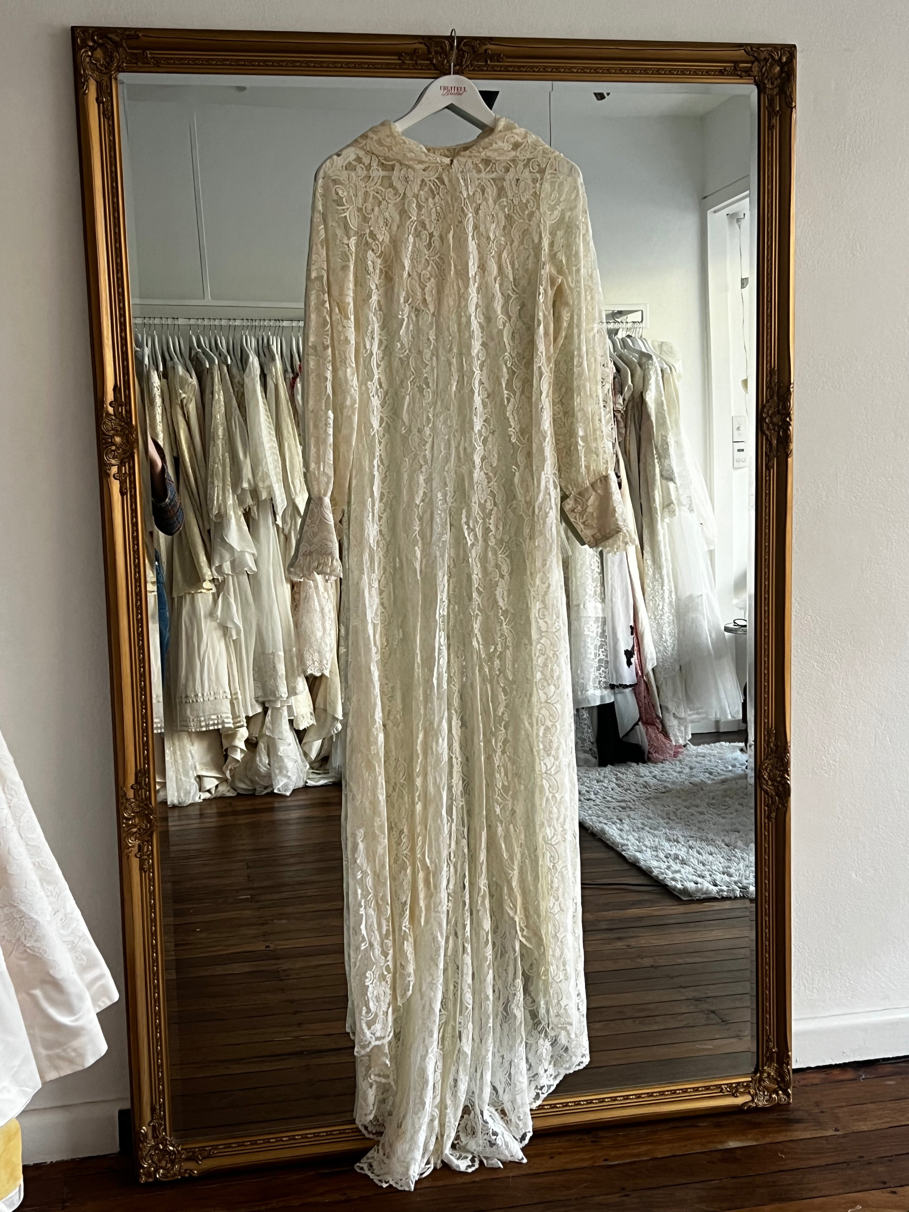 70s Lace Hooded Cape