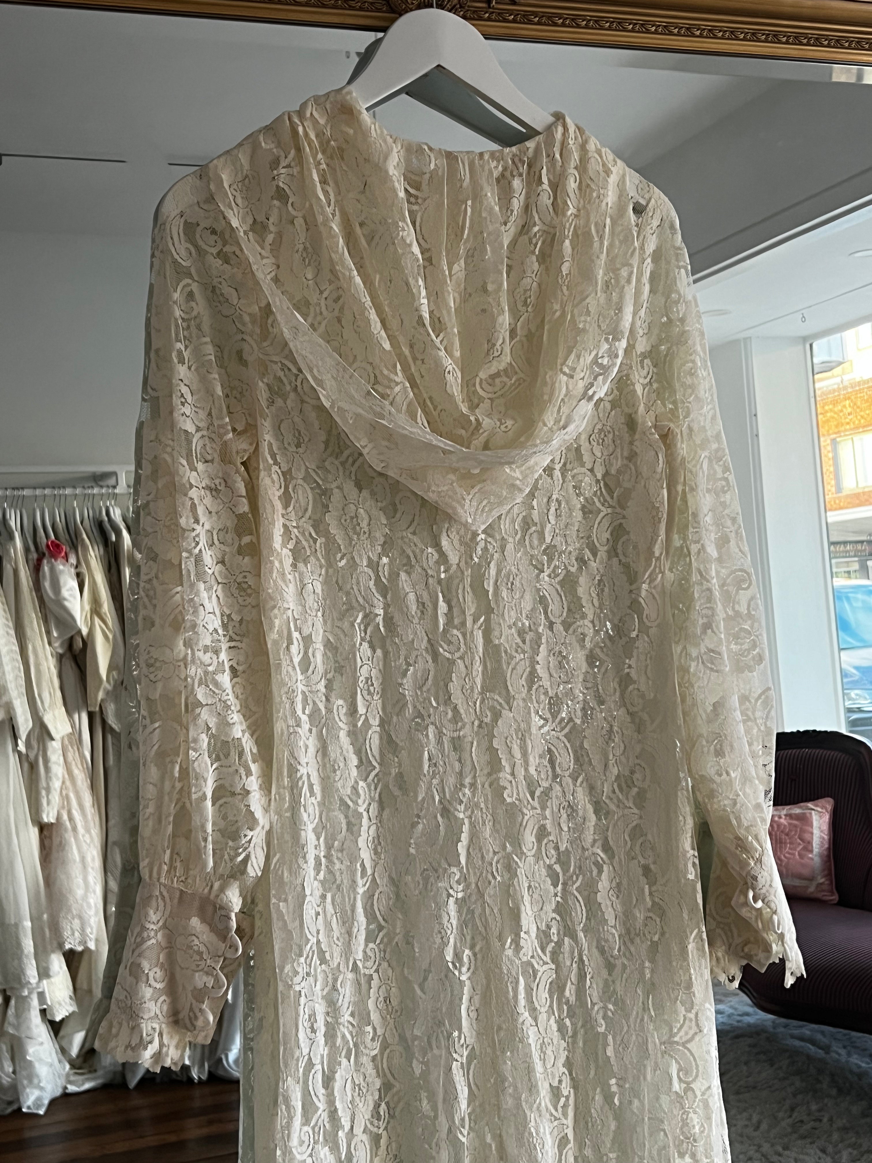 70s Lace Hooded Cape