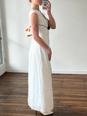 70s Lace Violet Detail Keyhole Dress