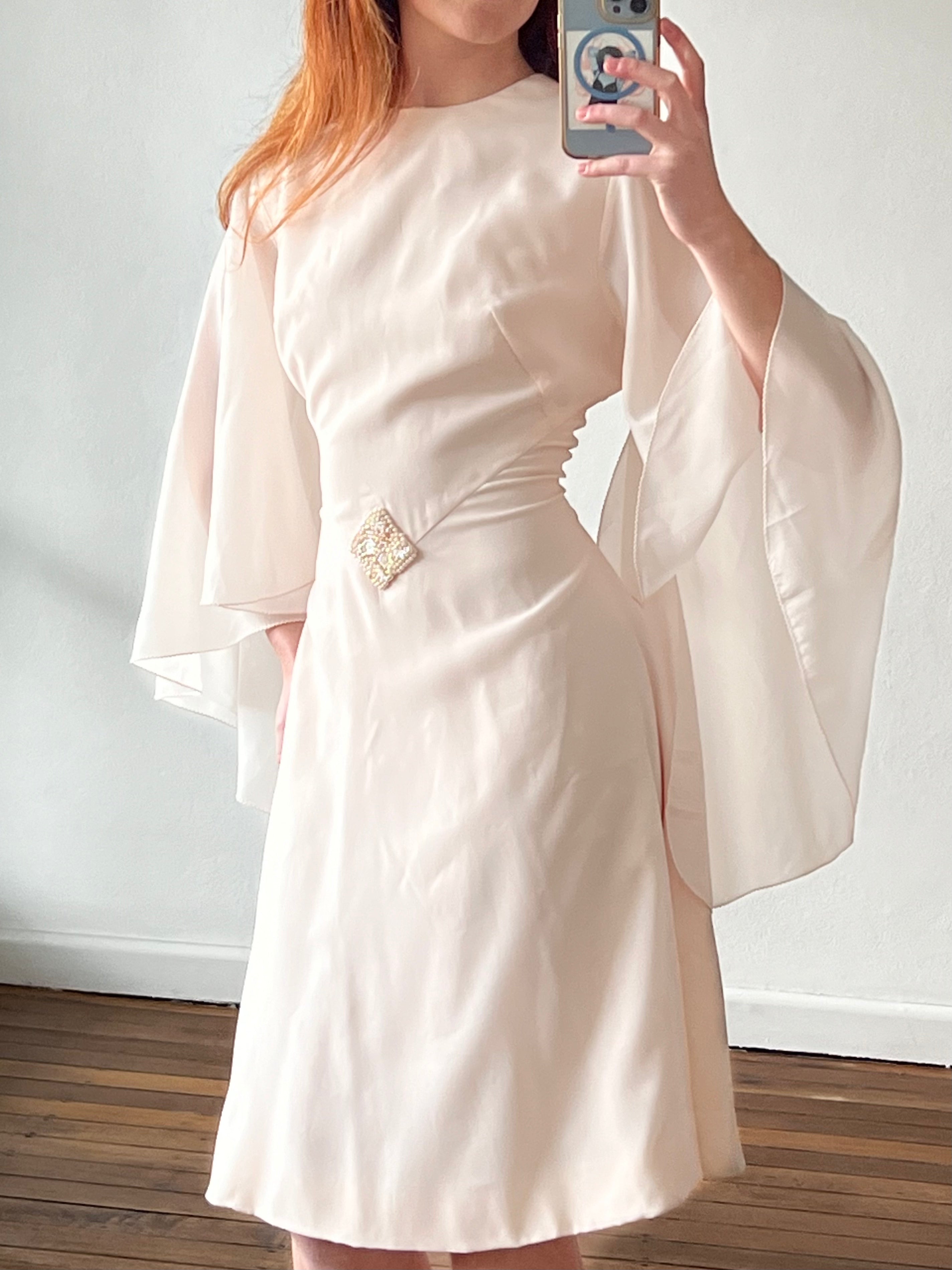 70s does 20s Bell Sleeve Midi