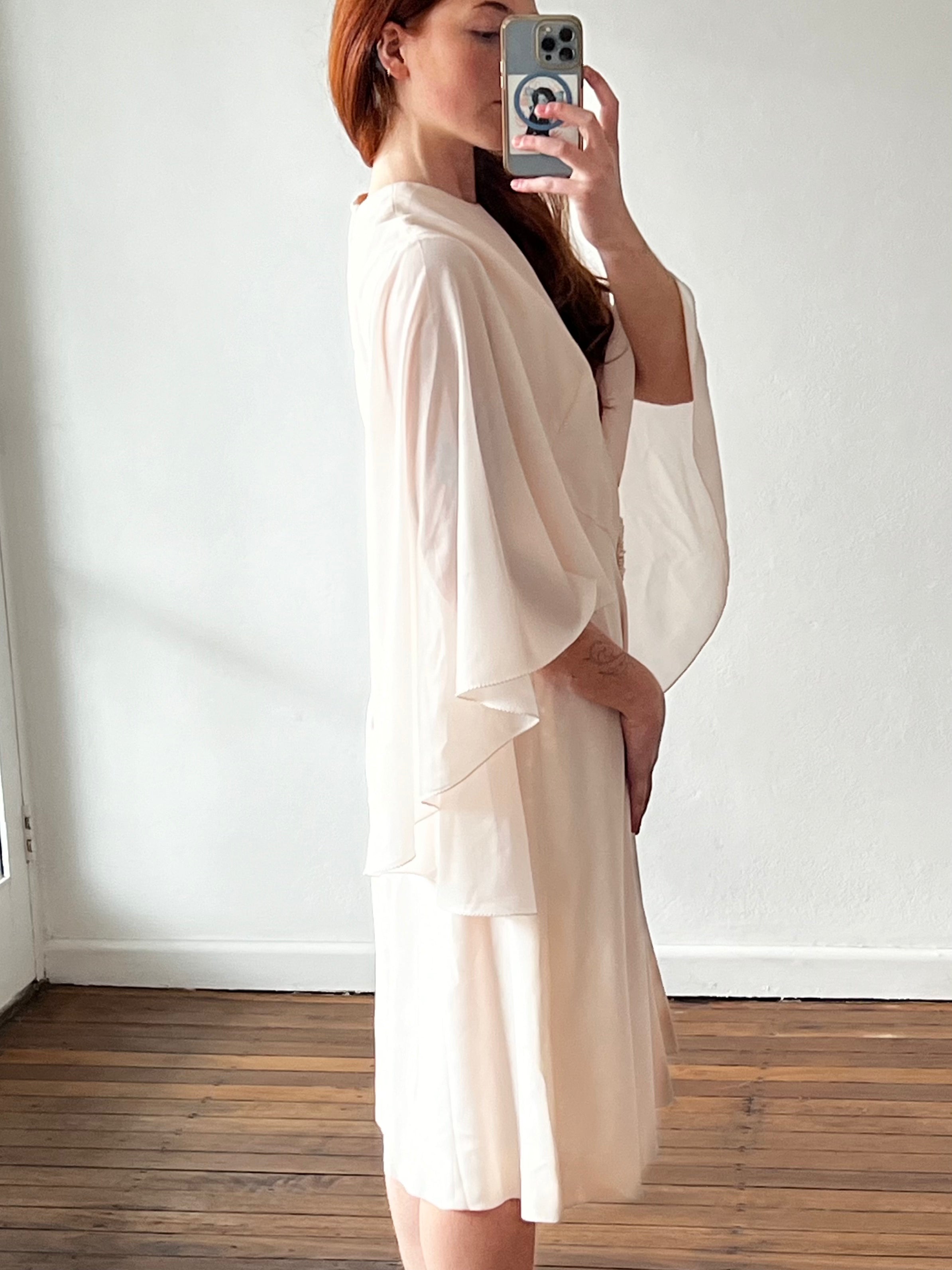 70s does 20s Bell Sleeve Midi