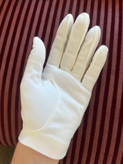 50s Short Guipure Lace and Pearl Detail Gloves