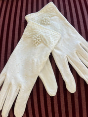 50s Short Art Deco Beaded Short Gloves
