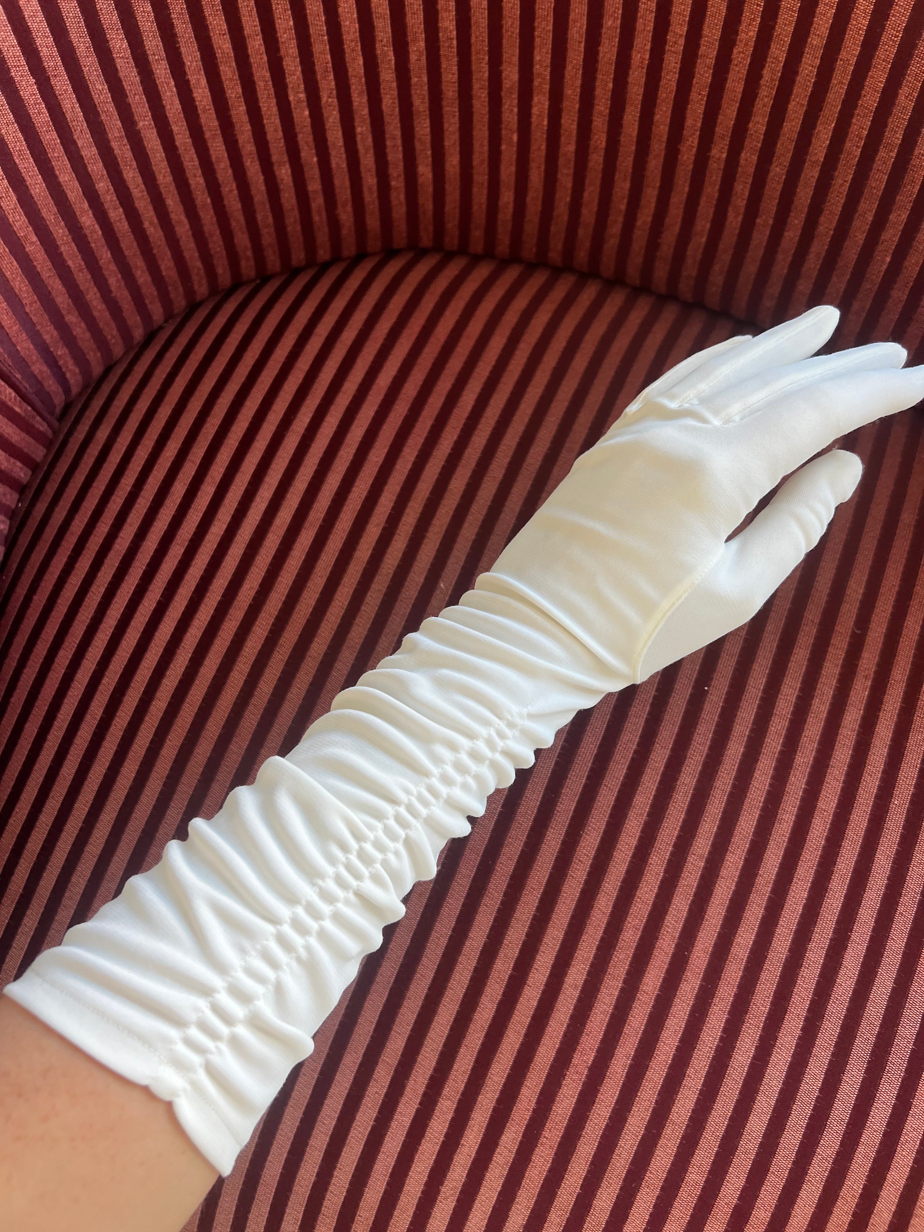 80s Mid Length Ruched Gloves