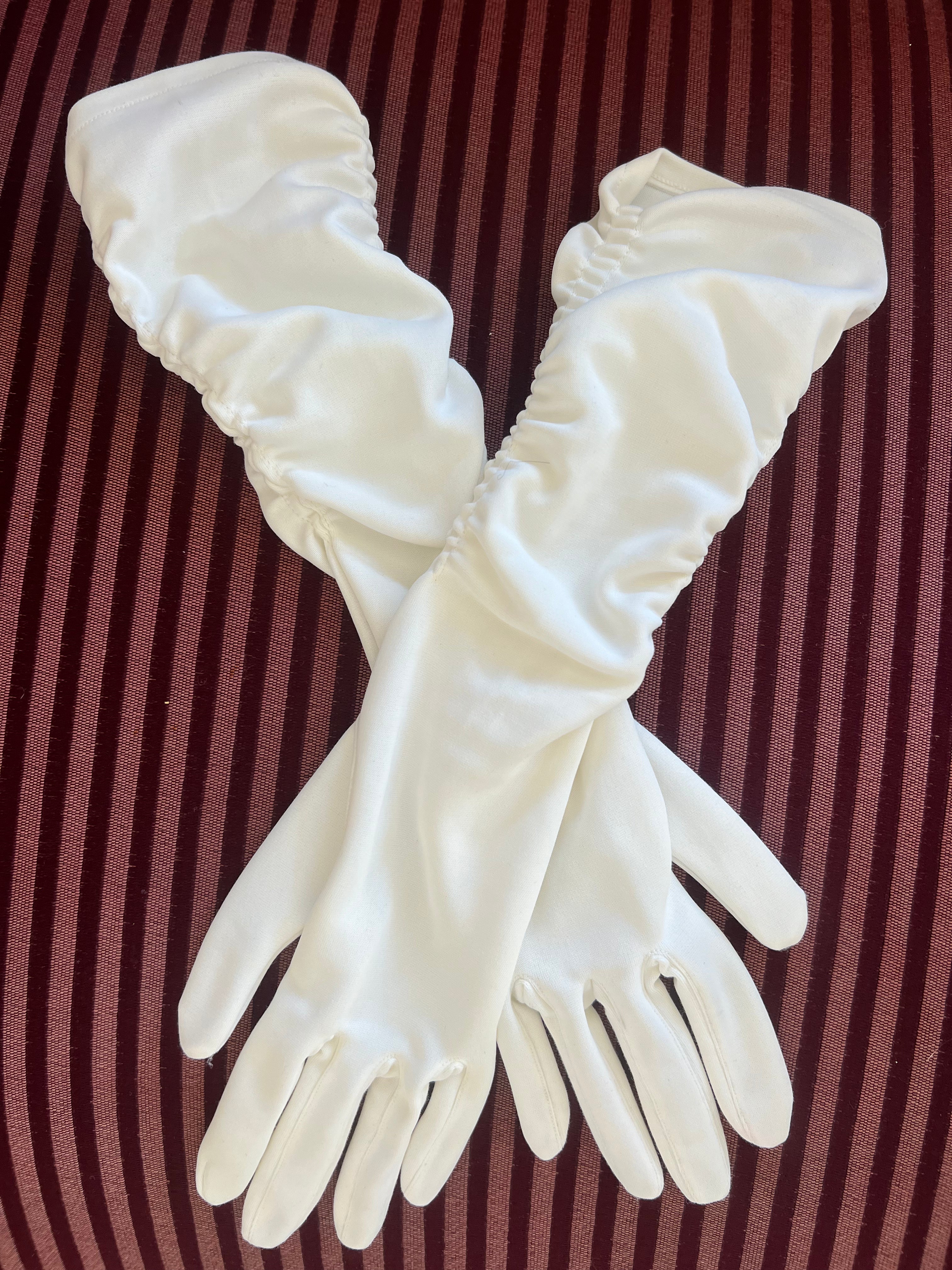80s Mid Length Ruched Gloves