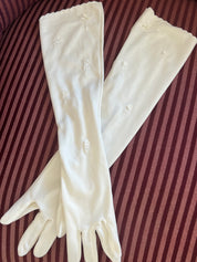 50s Flower Detail Elbow Gloves