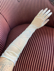 50s Pale Blue Sheer Elbow Gloves