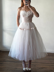 50s Baby Pink Tulle Ballerina Dress