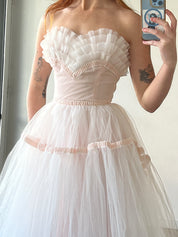 50s Baby Pink Tulle Ballerina Dress