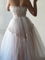 50s Baby Pink Tulle Ballerina Dress