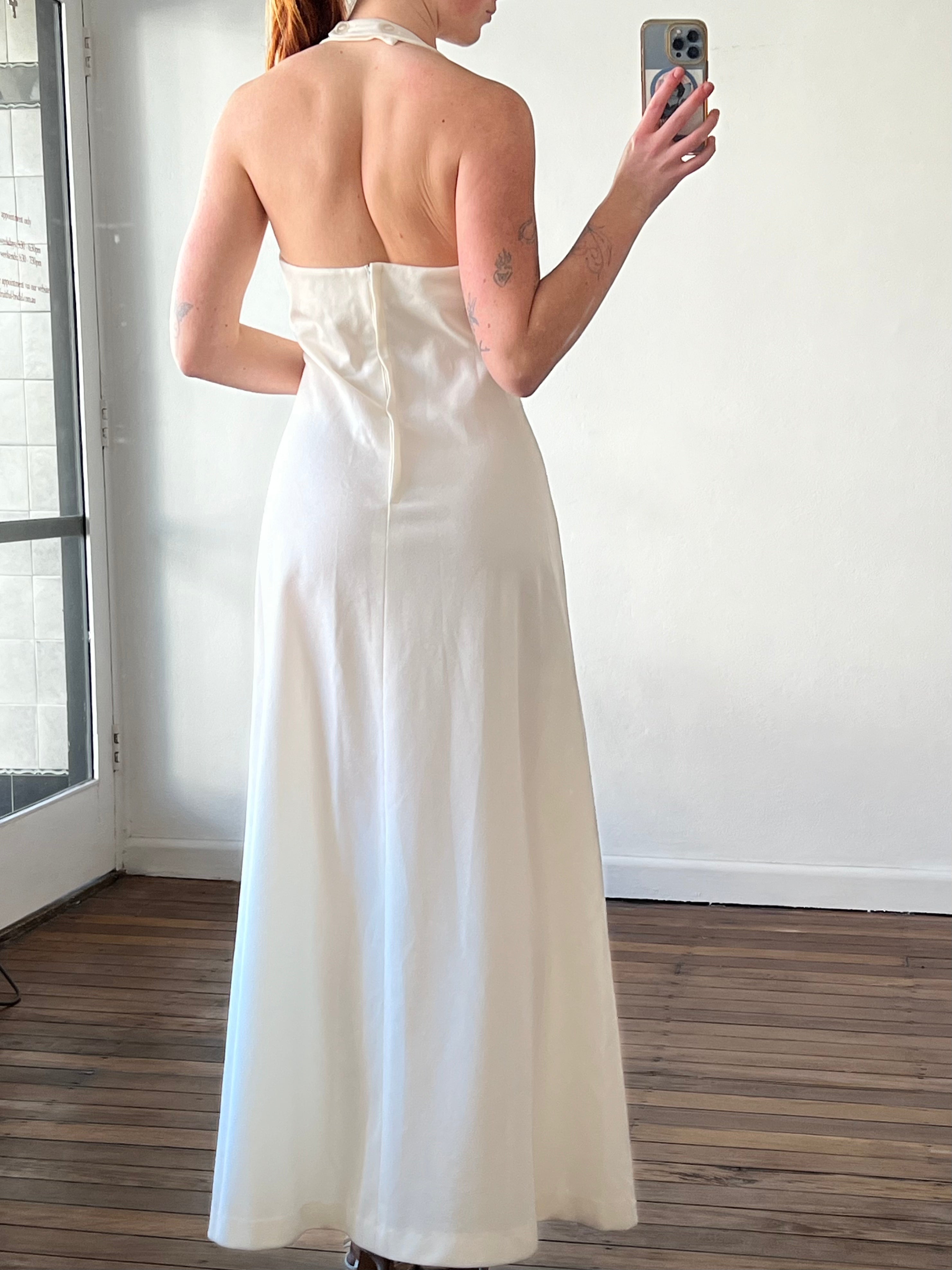 70s Hollywood Glam Halter Dress