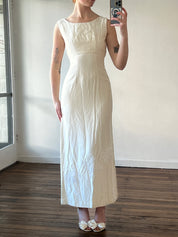 60s Silk Lace Detail Sheath Dress and Lace Scalloped Trim Overcoat