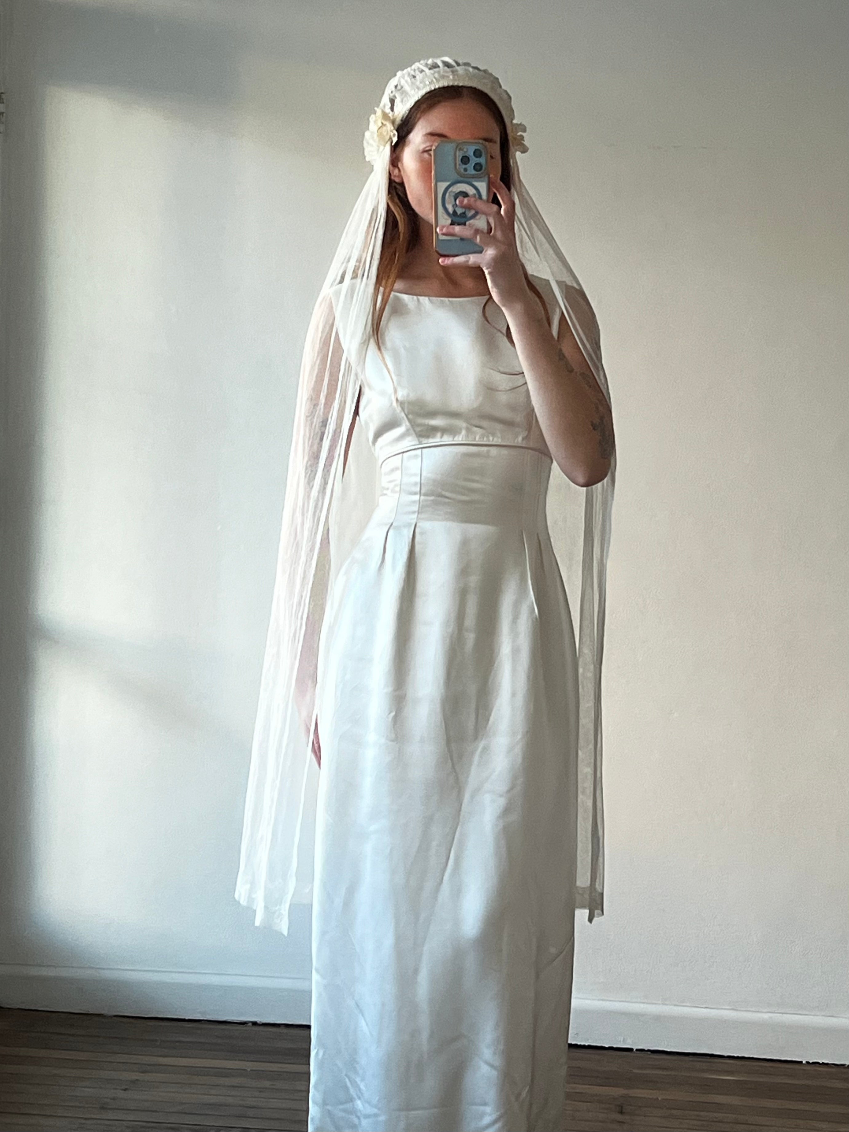 20s Silk Net Juliet Cap Veil