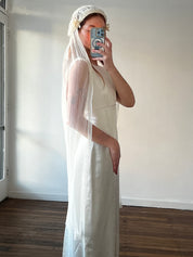 20s Silk Net Juliet Cap Veil