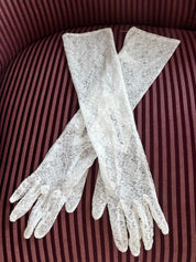 50s Lyon Lace Elbow Gloves