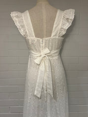 1970s French Broderie Empire Dress
