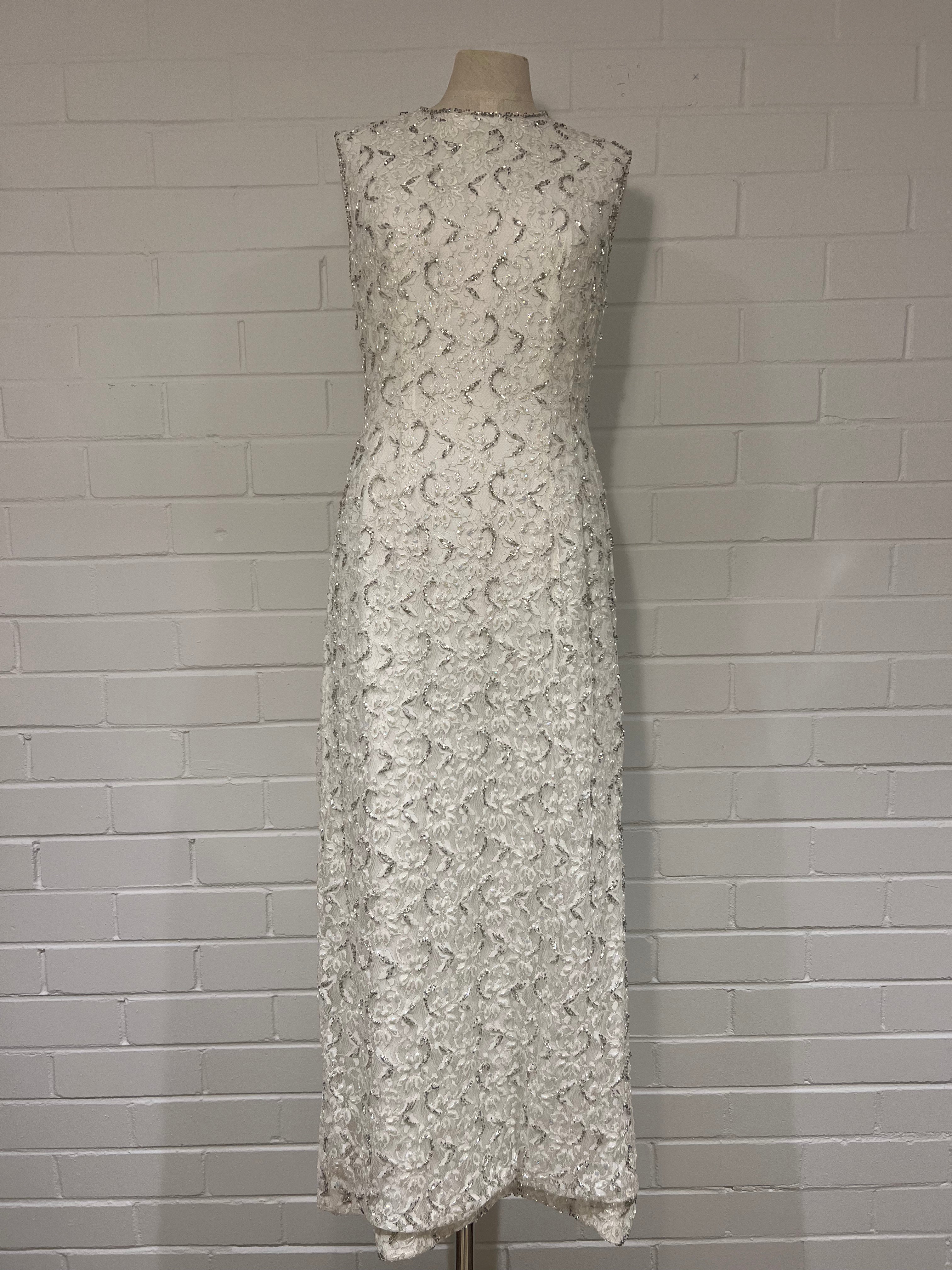 1960s Beaded Lace Sheath Dress