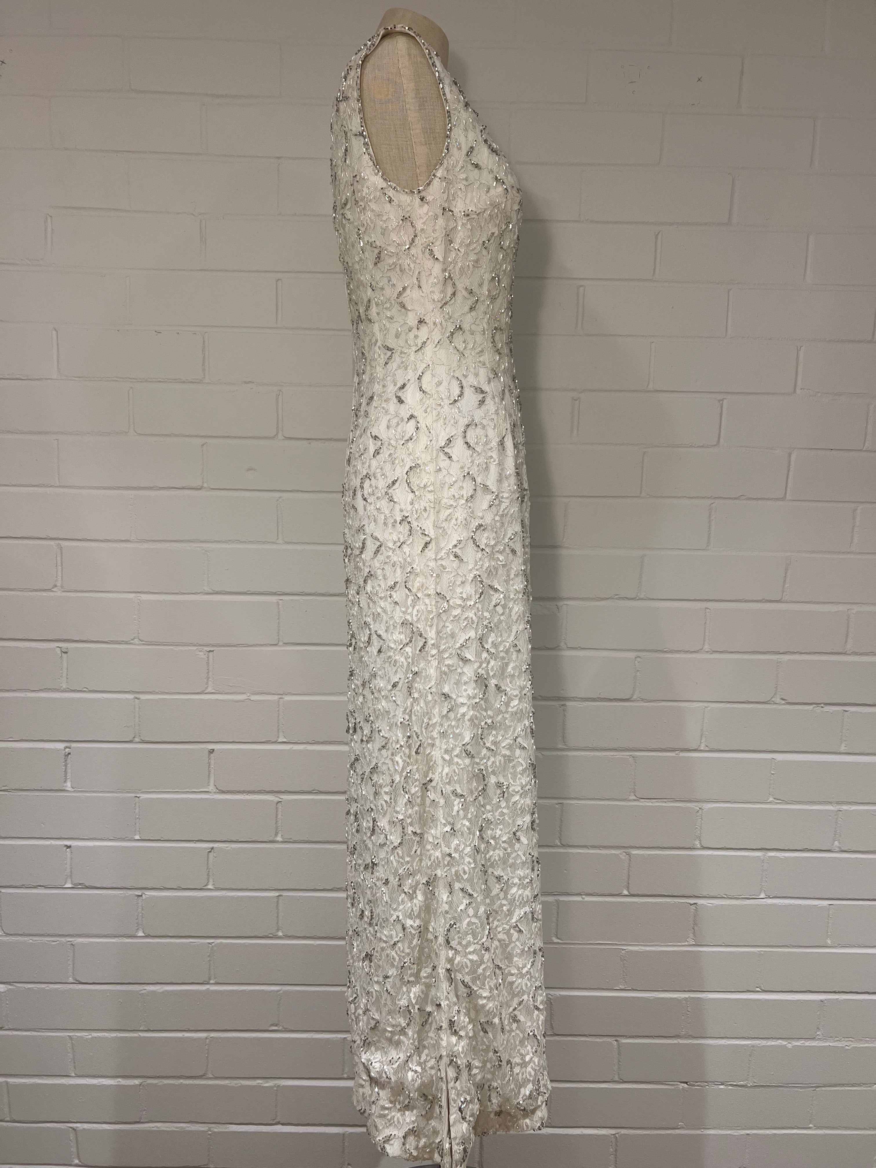 1960s Beaded Lace Sheath Dress