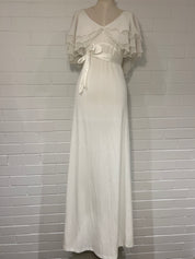 1970s Tiered Butterfly Sleeve Dress