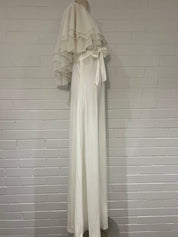 1970s Tiered Butterfly Sleeve Dress