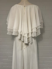 1970s Tiered Butterfly Sleeve Dress